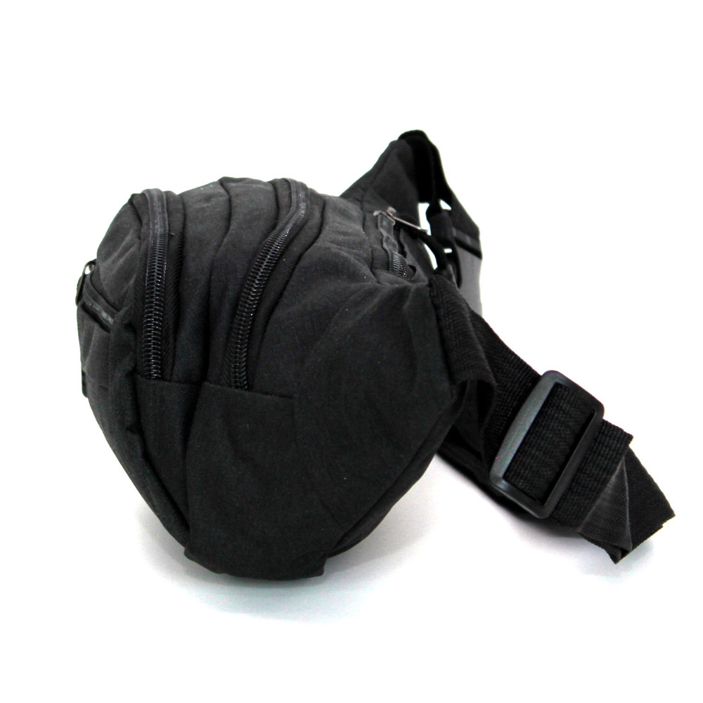 Marsupio Unisex In Nylon Nero, Tracolla, Cintura Vita, Viaggio Sport, Vintage, Impermeabile